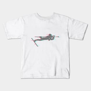 Shooting from prone positions in biathlon. Kids T-Shirt